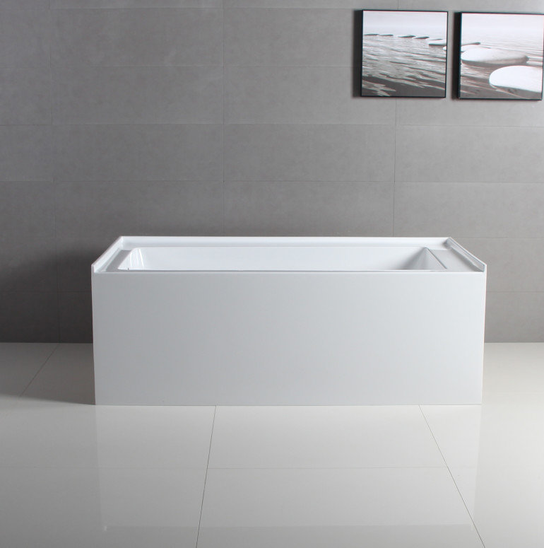 Kingston Brass Aqua Eden Acrylic 60" x 32" Alcove Soaking Bathtub